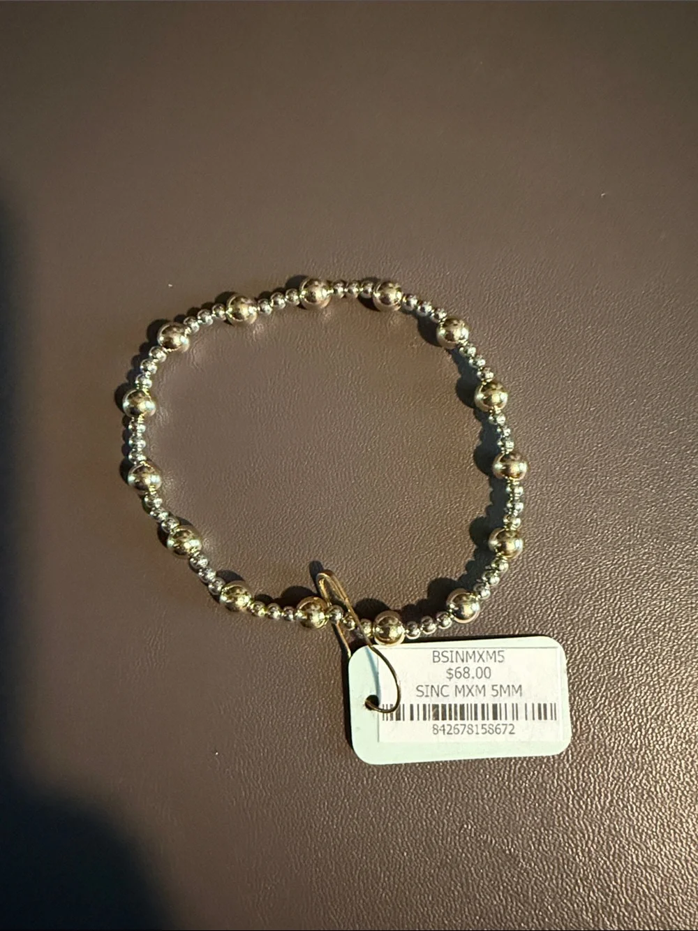 NWT - enewton Sincerity mixed metal gold and silver beaded bracelet — 6.25”